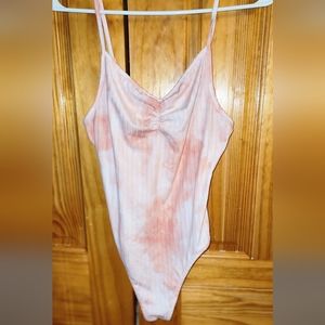 Ardenes soft pastel tie-dye body suit